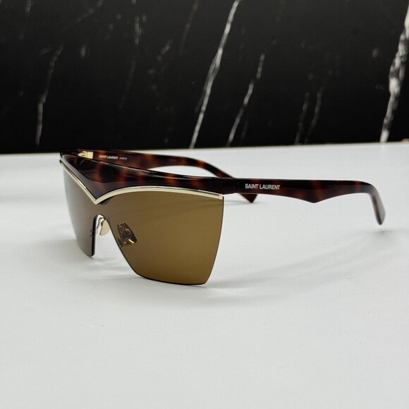 NEW SAINT LAURENT SUNGLASSES HAVANA WOMEN EYEWEAR SAINT LAURENT SL614 MASK 002 main image 6